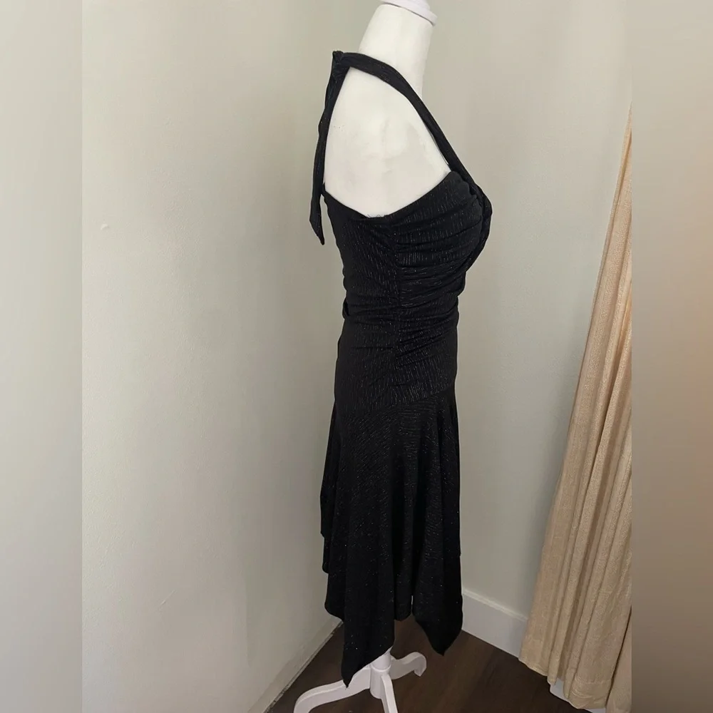 VTG Y2K Speechless Black asymmetrical halter Dress Size M Goth Fairy Whimsygoth